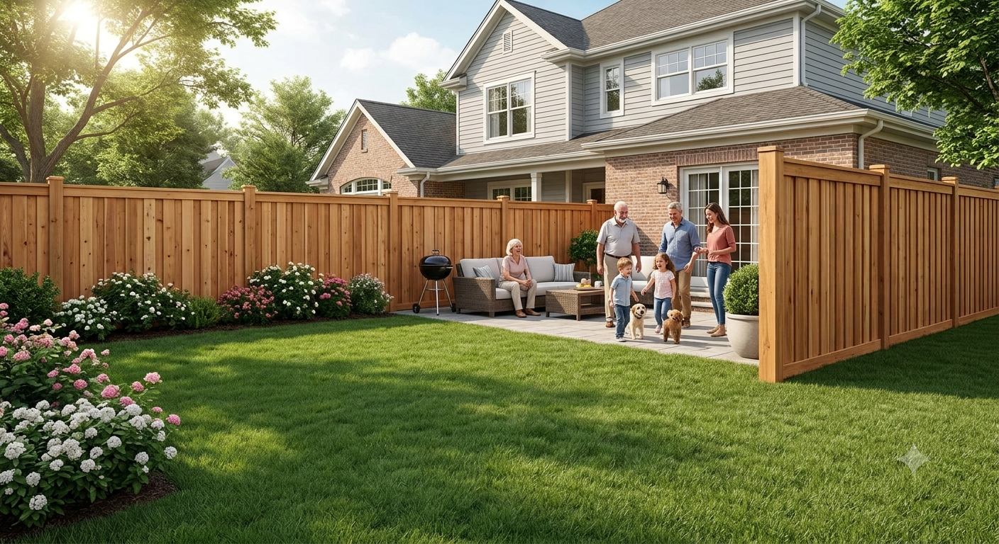 Fence repair team working